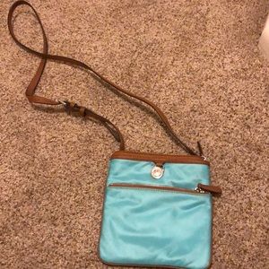 blue michael kors bag